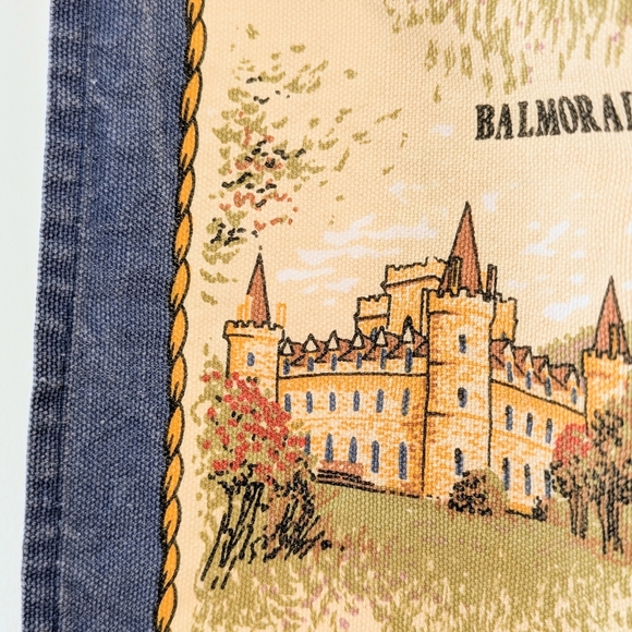 VTG 100% Cotton Scottish Castles Tea Towel Kitchen Dish Cloth Made in Britain - Picture 8 of 12